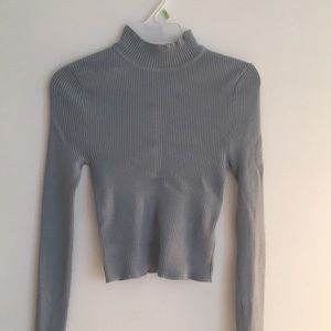 Ribbed Mock Neck Sweater